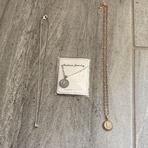 3 Intitial L Necklaces-New